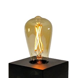 LED cross filament bulb, amber finish, E27,