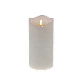 LED candle 3 D flame, white, plastic/wax,