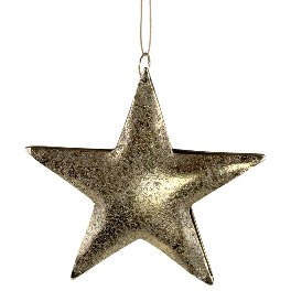 hanger star, gold, aluminium, 20x20 cm