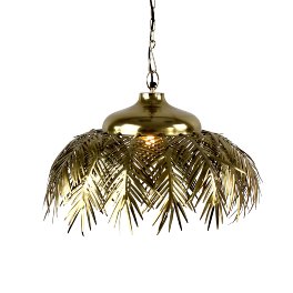 ceiling lamp Palm Leaves, gold, iron, 60x cm