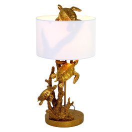 table lamp Turtle Gang, gold/white,