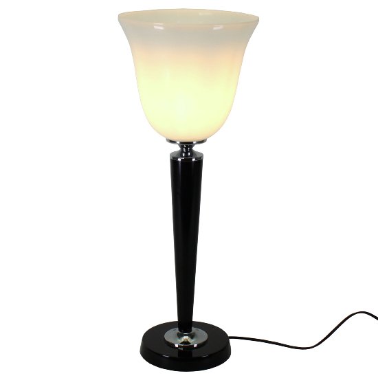 Table lamp, lacquer, black