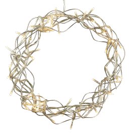 LED wire wreath w. 100 lights