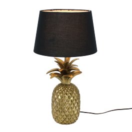 Lampe de table ananas, or/noir