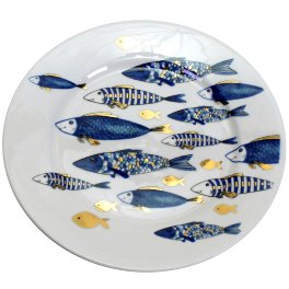 Plate Blue Fish