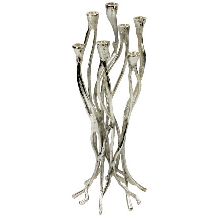 Candle holder Roots, silver