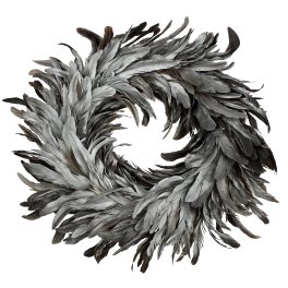 Feather wreath, silver