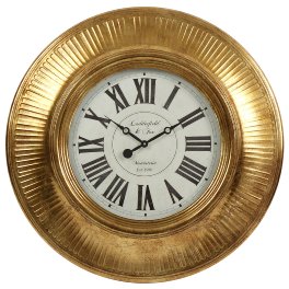 Wall clock, antique gold
