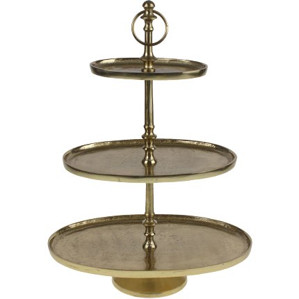 Etagere, oval, warm-gold
