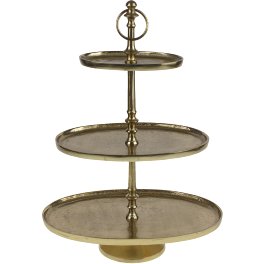 Etagere, oval, warm-gold