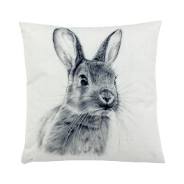 Outdoor cushion Cute Bunny, grey-white