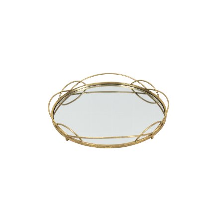 Tray Mirror, gold