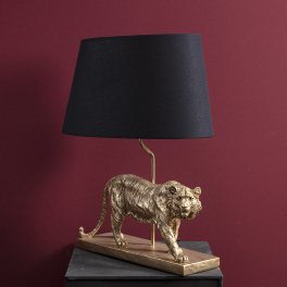Table lamp tiger, gold/black