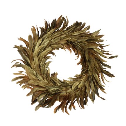 Feather wreath, gold
