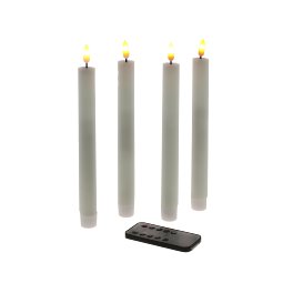 S/4 LED taper candle, white