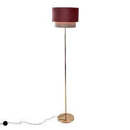 Floor lamp Stockholm, gold/pink