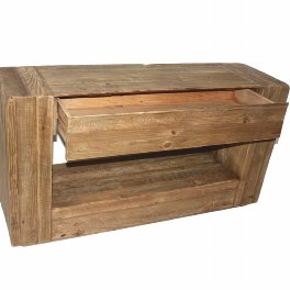 console, recycled pine wood, 140x40x76 cm