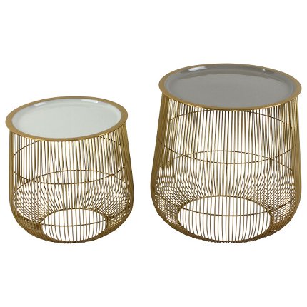 Set of 2 pcs. side table Cage