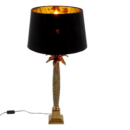 Lampe de table Palmier, noir/or