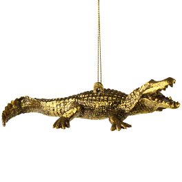 Hanger crocodile, gold