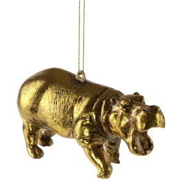 Hanger hippo, gold