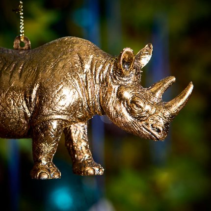 Hanger rhino, gold