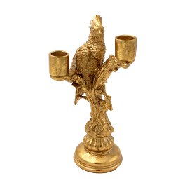 Candle holder parrot on branch