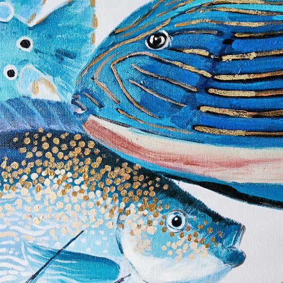 Painting Blue Fishes, 2 ass.