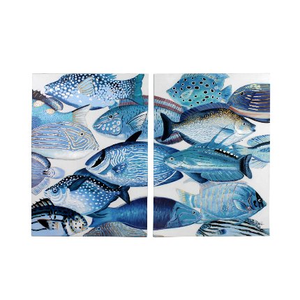 Bild Blue Fishes, 2 sort.