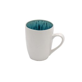 Mug Aquamarin, white/turquoise
