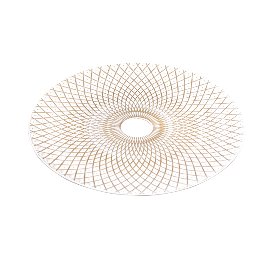 Placemat Rhombs, white/gold