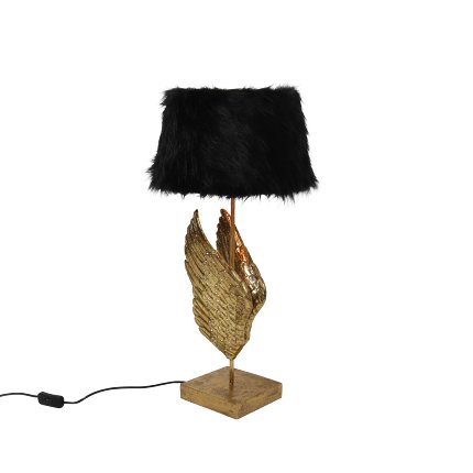 Table lamp Golden Wings, gold/black,