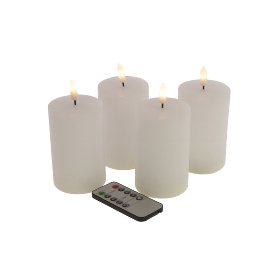 S/4 LED candle 3D Flame, white