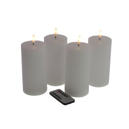 S/4 LED candle 3D Flame, white
