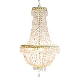 Ceiling light crystal, clear/gold