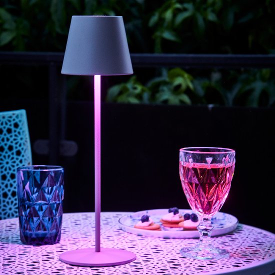 LED table lamp Lys, taupe