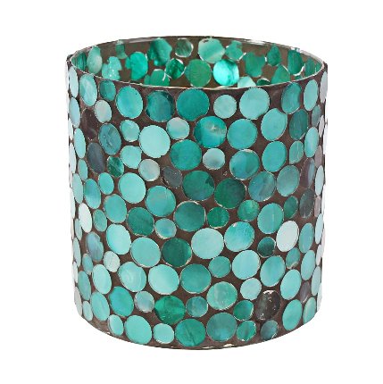 Candle holder Mosaic, turquoise