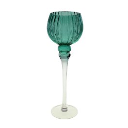 Footed candle holder Ocean