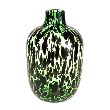 Vase, grün/schwarz