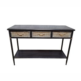 Table w. drawers, black/gold