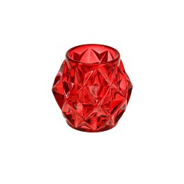 Tealight holder Diamond, red