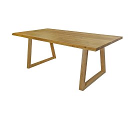 Dining table, trapezoid legs