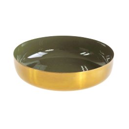 Decorative bowl, oliv/gold