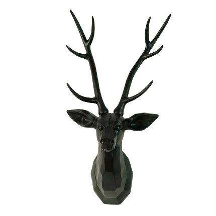 Wall decoration deer head, black