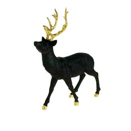 Deer, standing, black/gold