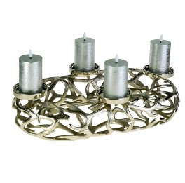 Candle holder wreath Antlers, silver