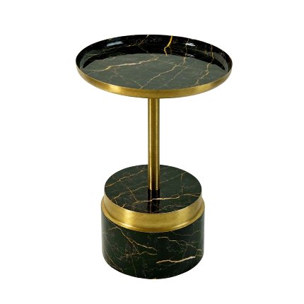 Marble side table, marble look