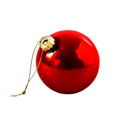 Glass ball Pearly, red, 10cm
