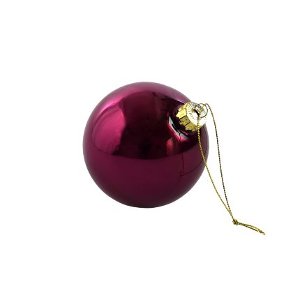 Glass ball Pearly, purple, 8cm
