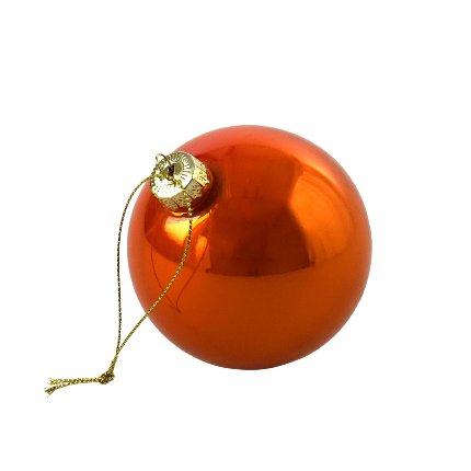 Glass ball Pearly, orange, 10cm
